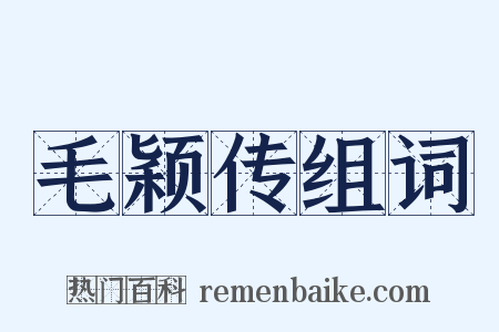 毛颖传组词是什么意思的图片